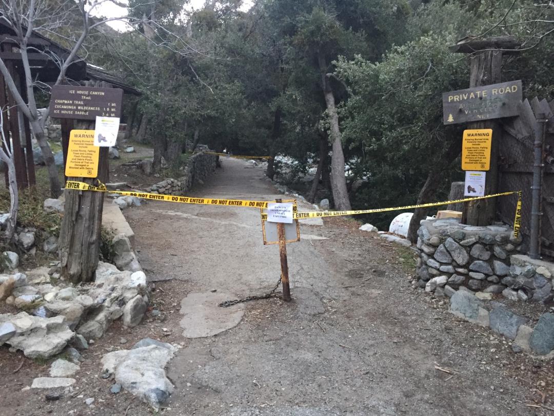 "Many trails in Mt Baldy are closed today due to treacherous conditions. 12 people and 2 dogs were hoisted out by helicopter yesterday with various injuries." - Mt. Baldy Fire Department, Feb 7