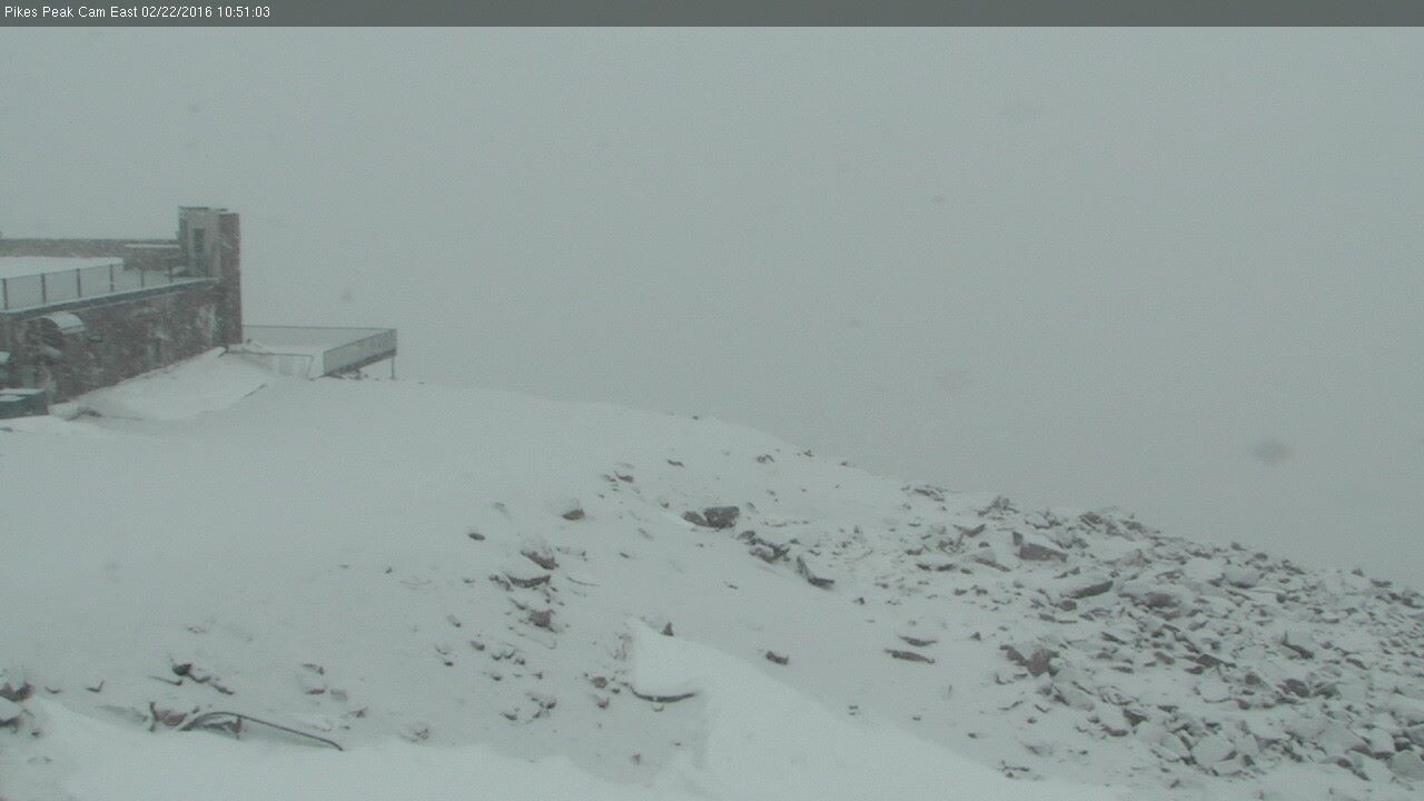 Pikes Peak, CO already getting snow this am.