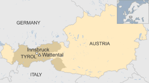 Location of the fatal avalanche. image: bbc