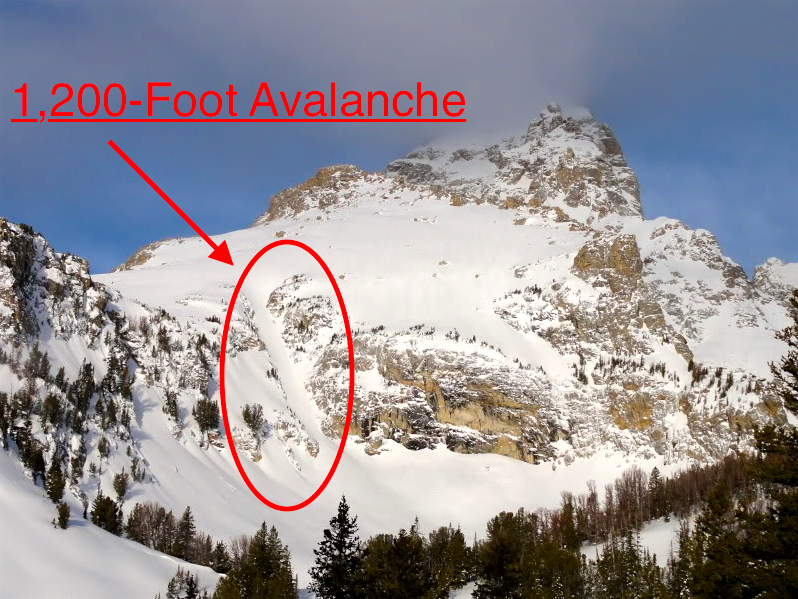 Dissapointment peak and the Spoon Couloir (marked) where the avalanche occurred. image: _aaron_