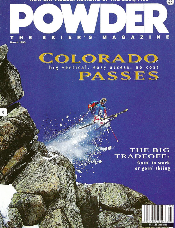 Chuck on the cover of Powder Magazine back in March 1993.