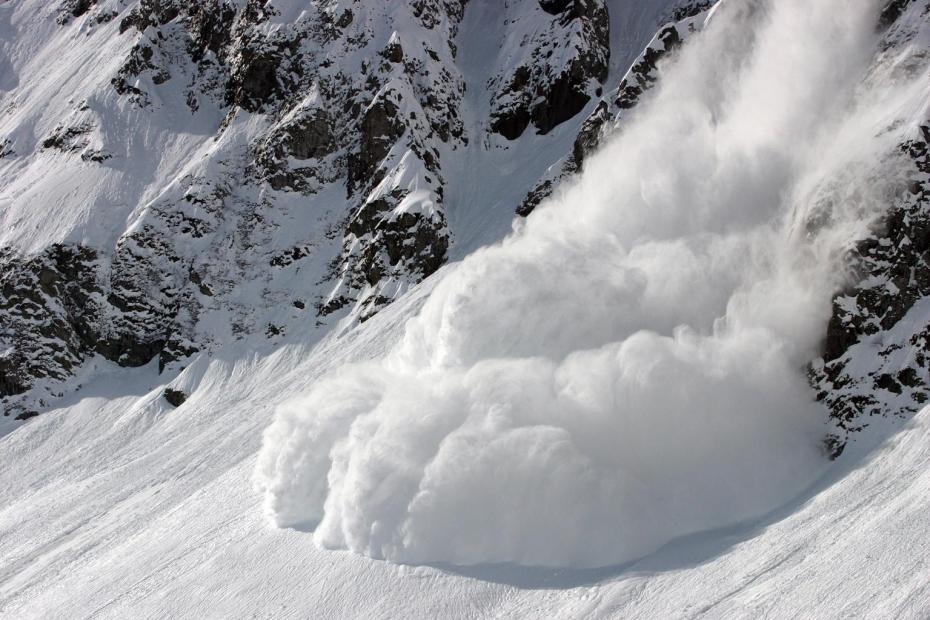 stock image of avalanche.