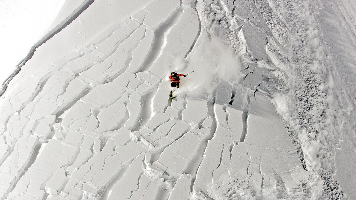 Don't be like this skier, learn how to assess and choose the right terrain to stay safe