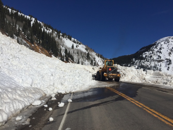 Snow removal efforts from the slide. thanks CDOT!