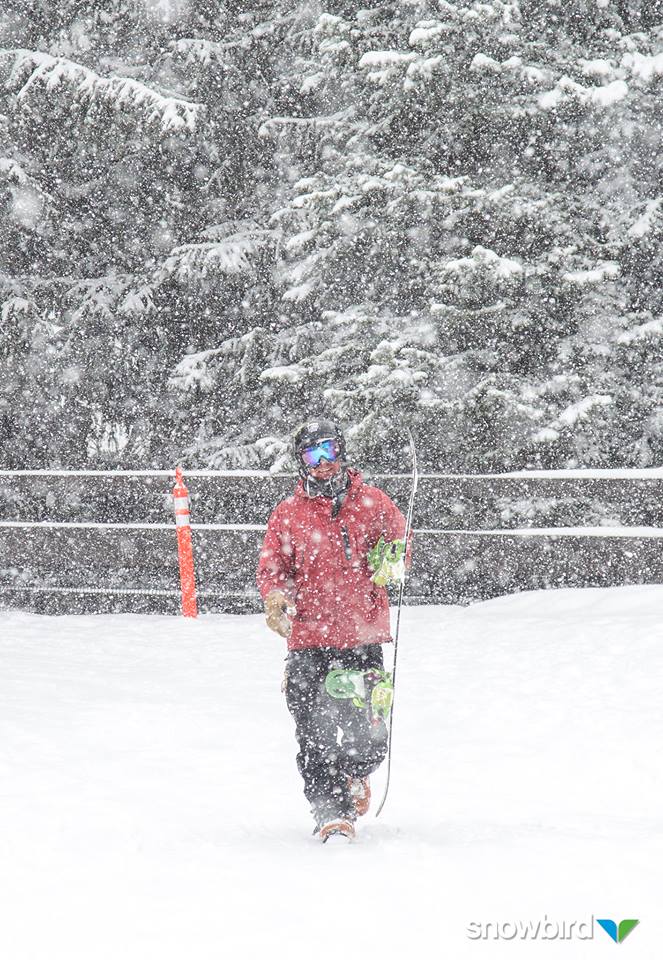 "It's filling in fast and the storm has only just begun. photo: Matt Crawley" - Snowbird on March 22nd