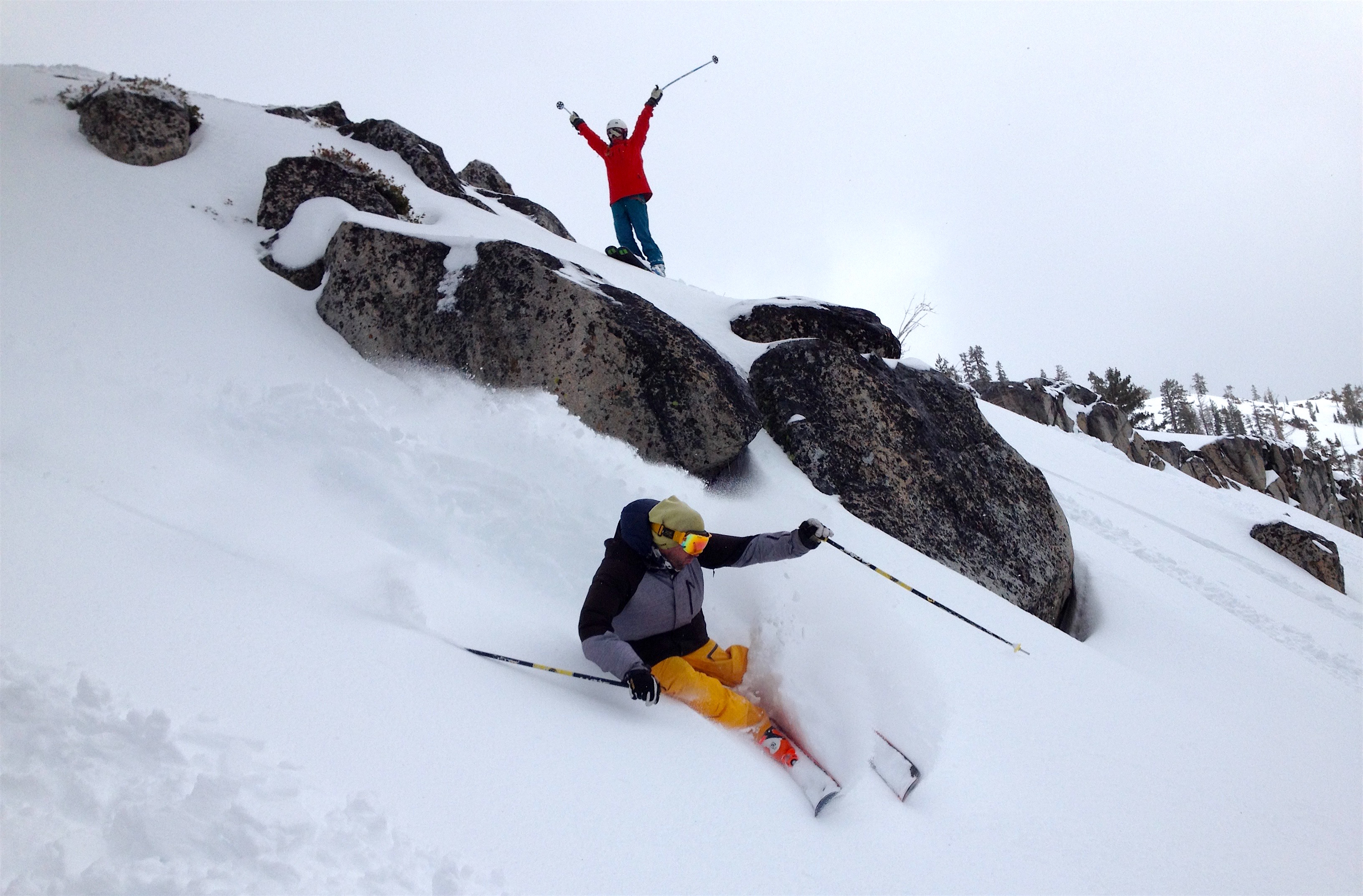 The Andy Hays & Katy crushing Granite on March 23rd. photo: snowbrains.com