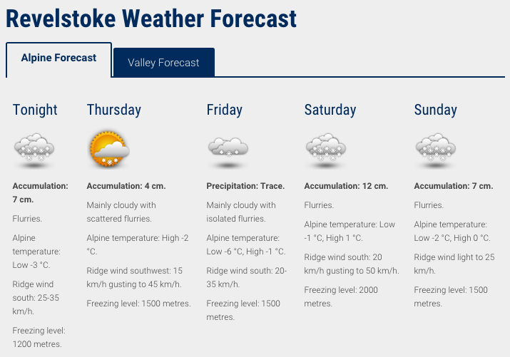 Revy weather forecast