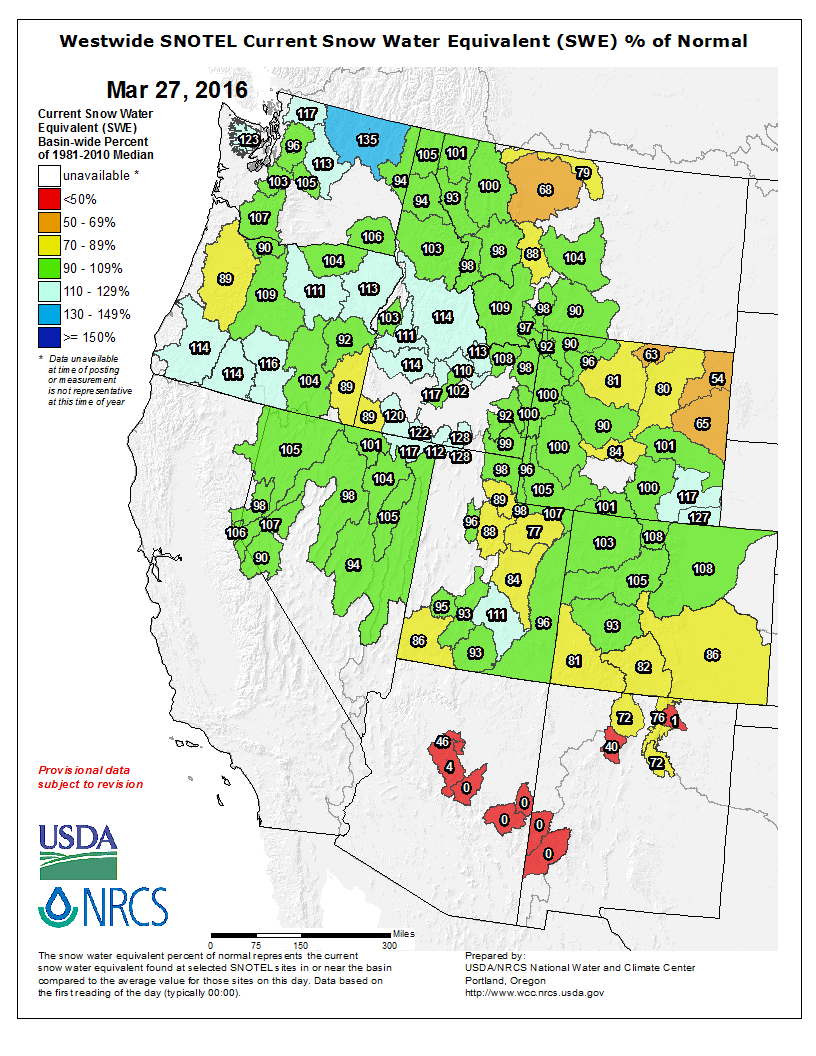 Mt. Baker ski area snowpack around 117% of average to date. image: nrcs, today