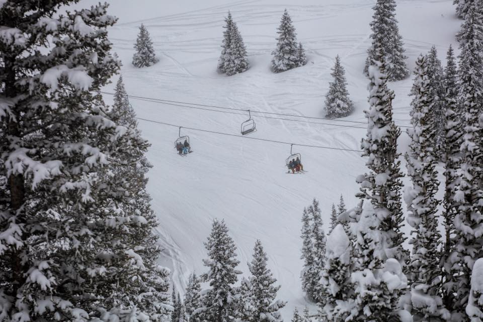 Copper Mountain with 21" of fresh snow yesterday. photo: copper