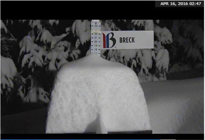Big snow at Breck this morning.