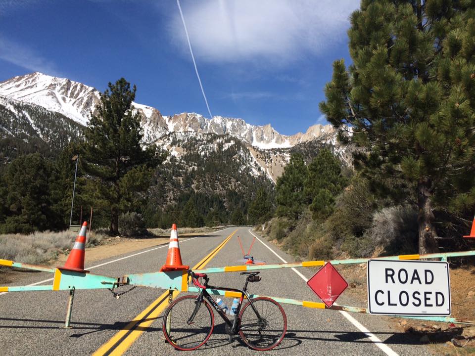 Looking up at the lines off the Dana Plateau on Tioga Pass, CA on April 21st, 2016. photo: sheila romane
