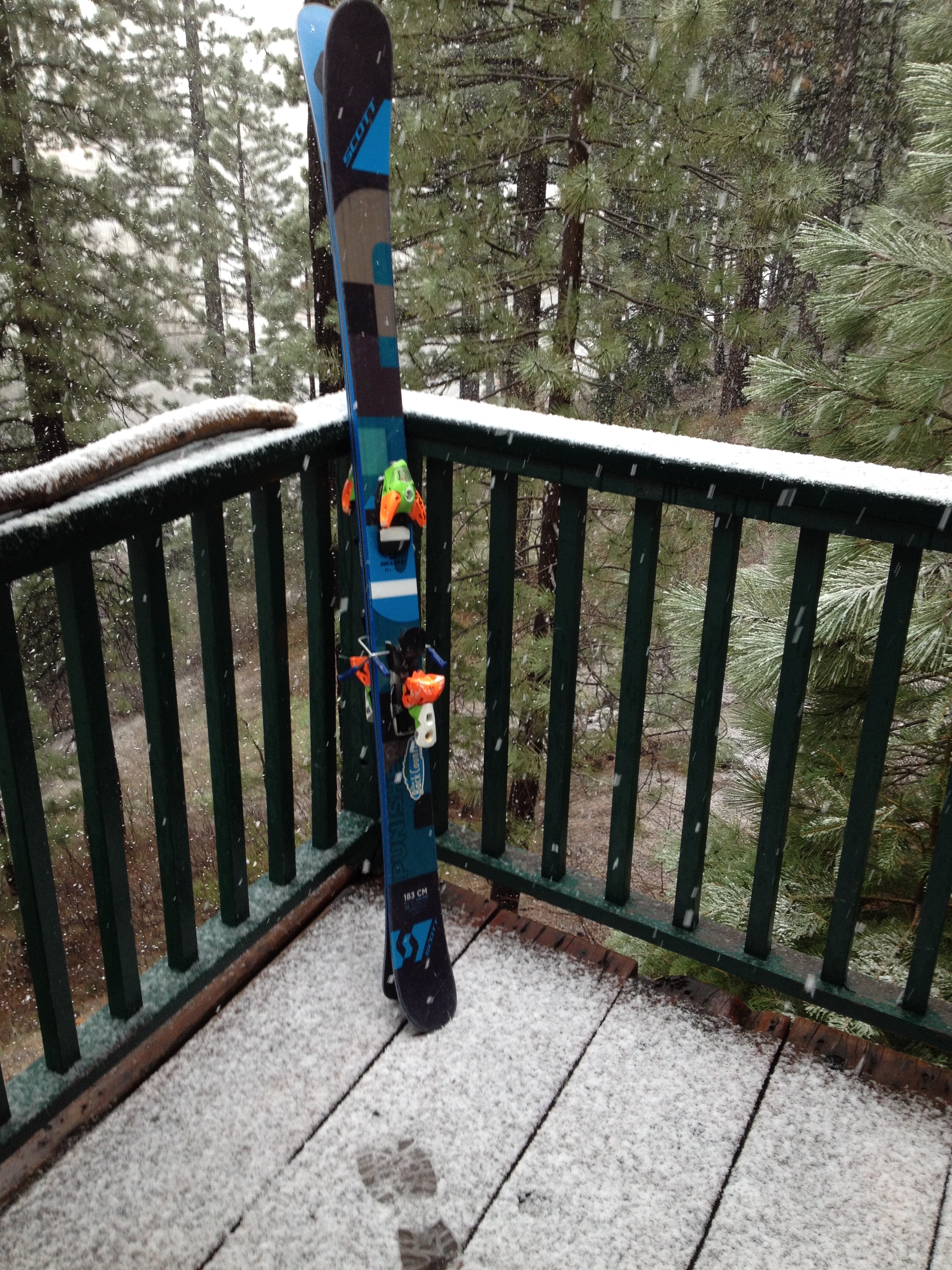 At noon the rain turned to snow and started sticking in Squaw. photo: snowbrains
