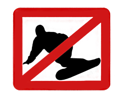 No snowboarding