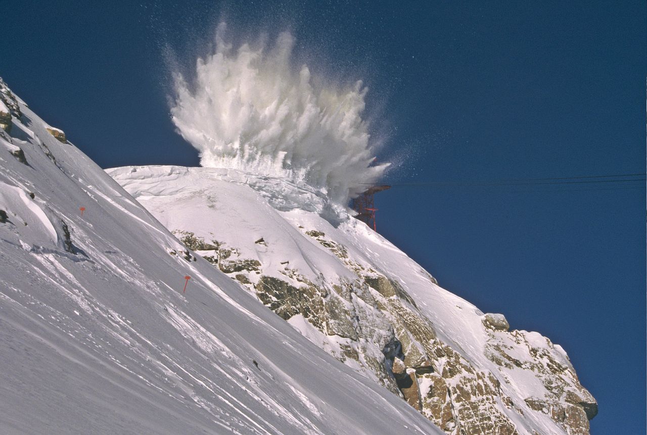 Avalanche control at Jackson Hole in 1999.
