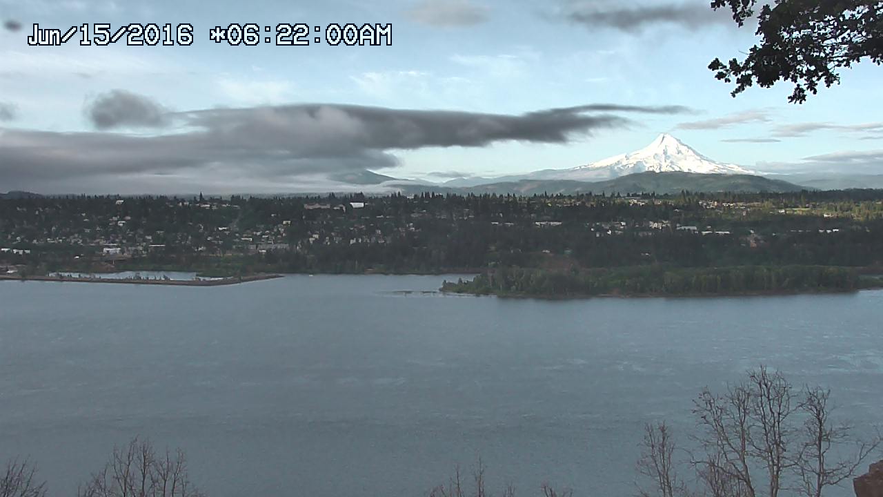 Mt. Hood, OR from Underwood, WA today.