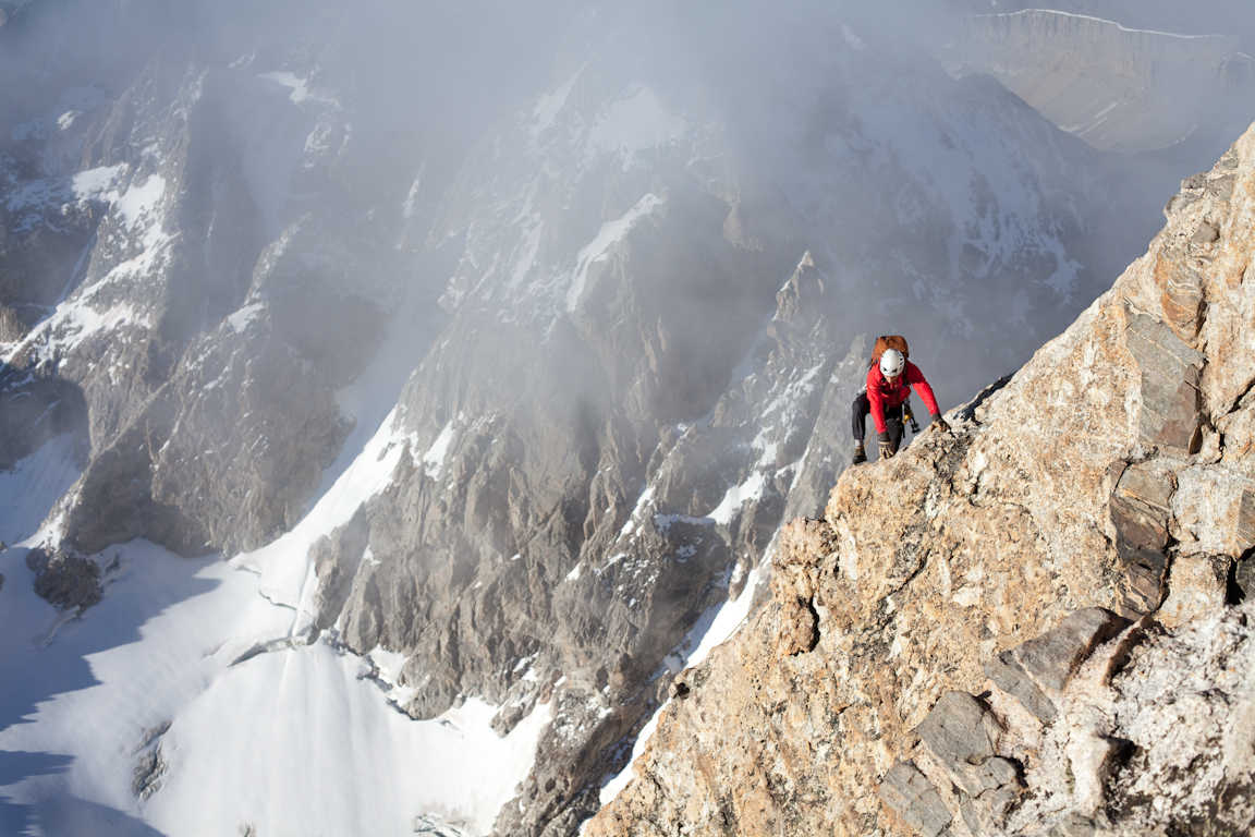 Climbing the 13,770' Grand Teton. photo: exum mountain guides