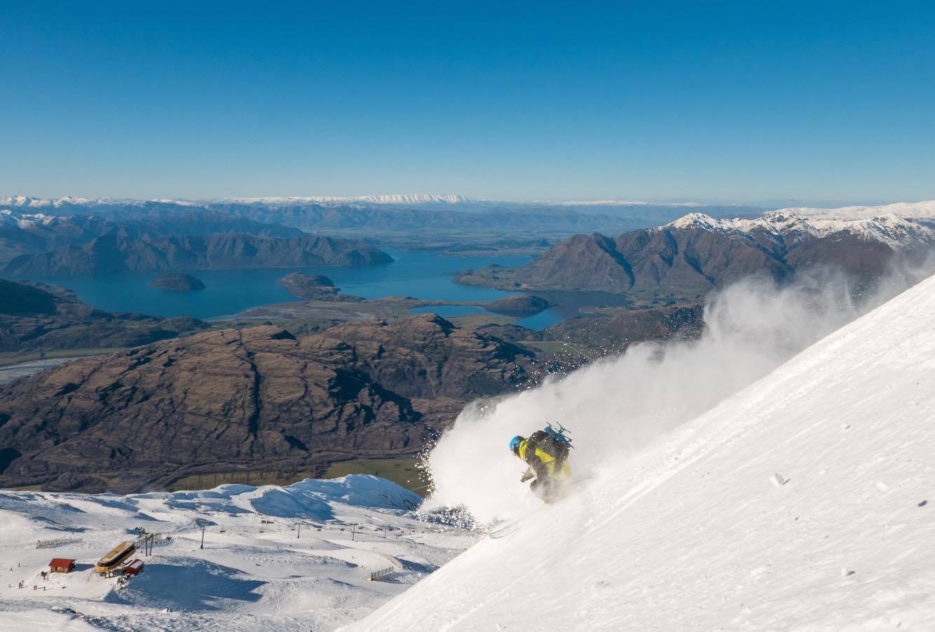 Treble Cone, NZ last week. skier: pete oswald. photo: Sophie Stevens
