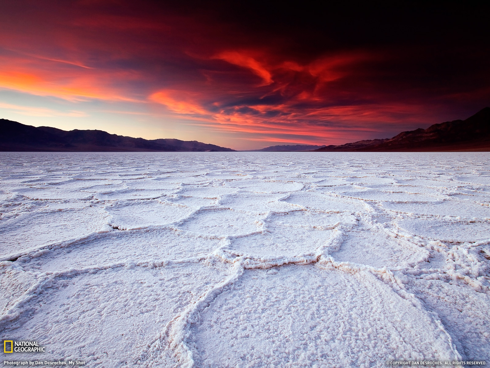 Death Valley, CA. The lowest place in North America. The hottest place in North America at 134ºF in 1913.