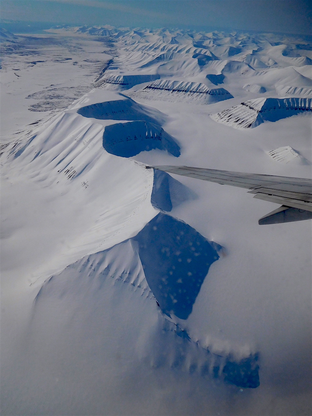 Svalbard from the air. photo: snowbrains