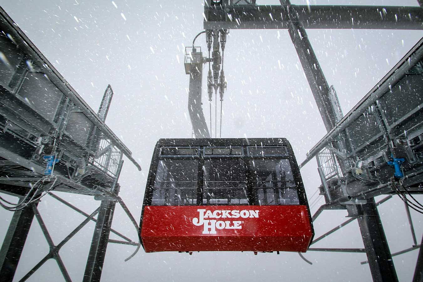 Jackson Hole Tram at the top today. photo: jackson hole