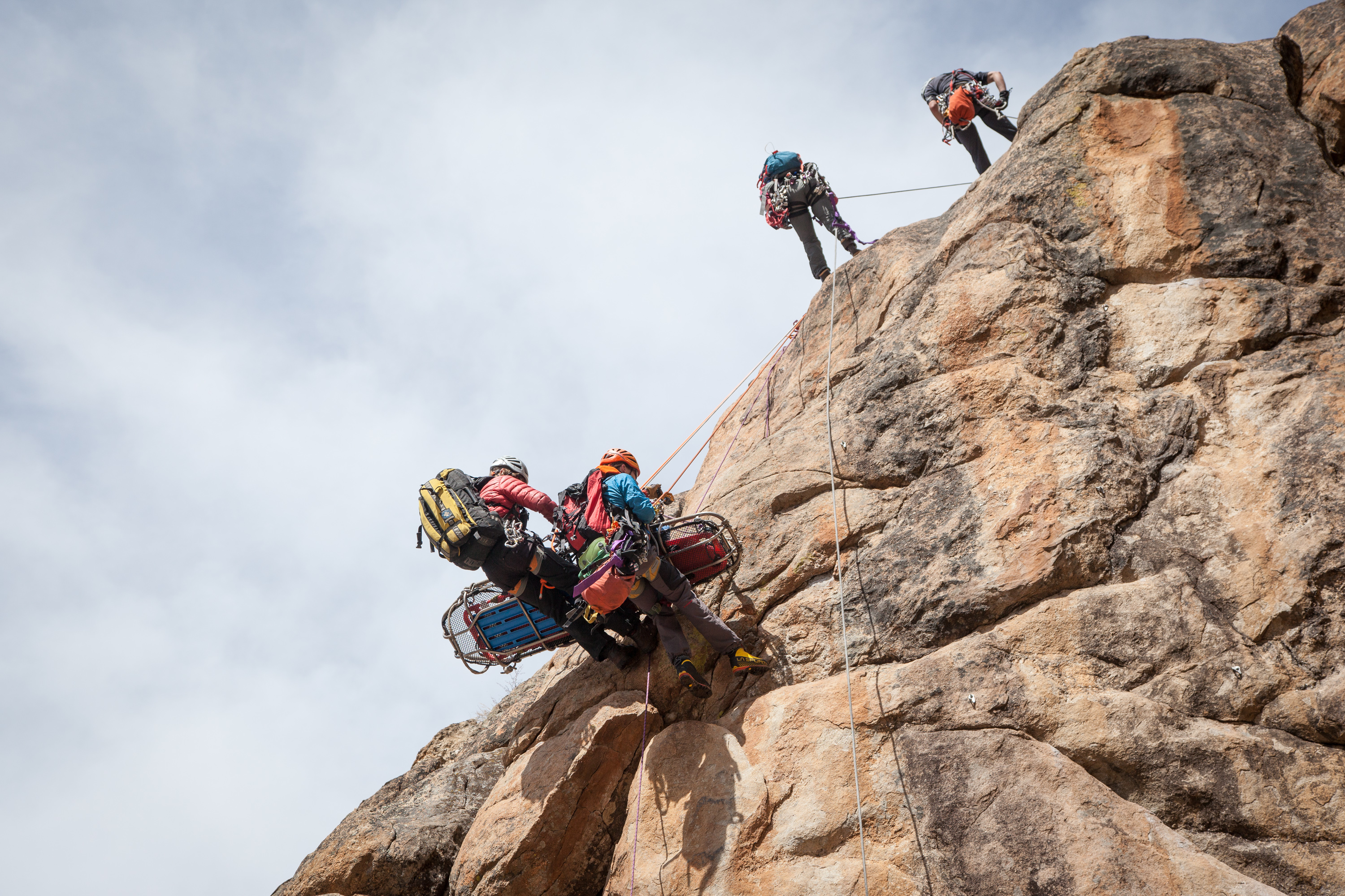 The Western State Colorado University Mountain Rescue team trains for recertification.  image:  western.edu