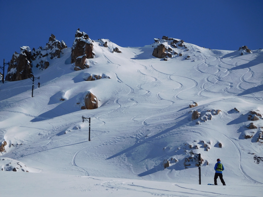 Indisputable evidence of fun powder skiing and riding in La Laguna today. photo: snowbrains