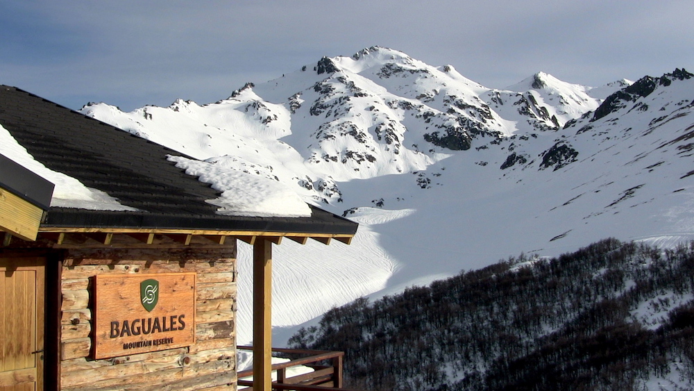 Cerro Villegas and the Baguales main lodge. photo: snowbains