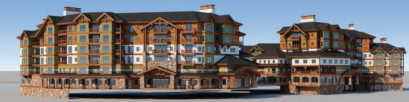 Image of planned buidling at Village at Squaw Valley Specific Plan.