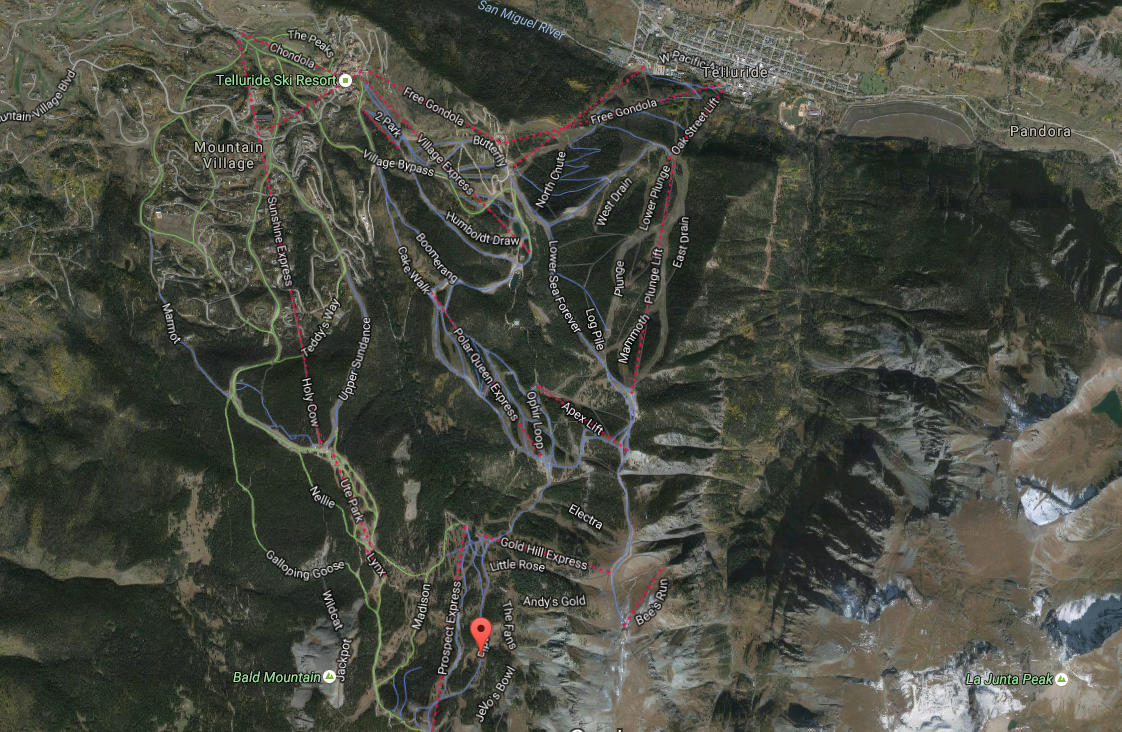 Map with pin in Prospect Basin where the crash occurred.