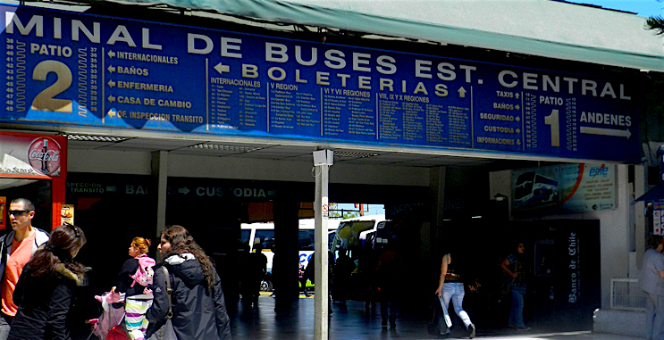 Terminal de Buses Estacion Central in Santiago, Chile. 
