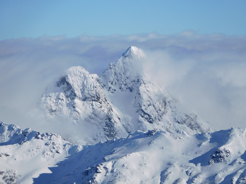 Cerro Negro from the top of Cerro Catedral today. Bella Vista & Lake Nahuel Huapi today. photo: snowbrains