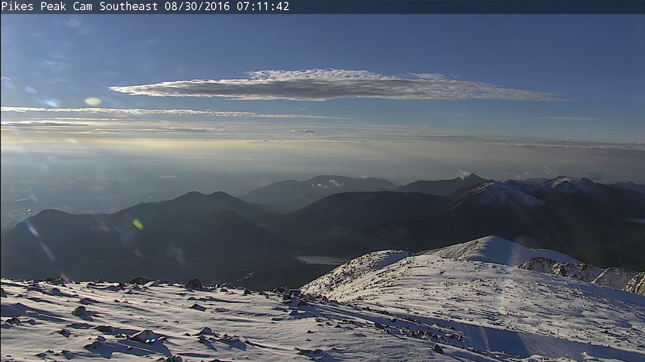 Pikes Peak, CO today. Looking southeast.