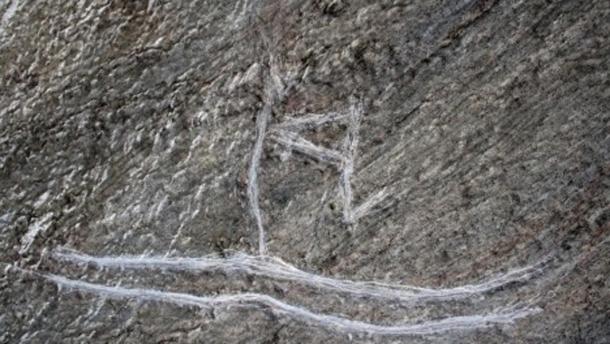 The drawing after vandalization.  photo:  Nordland County