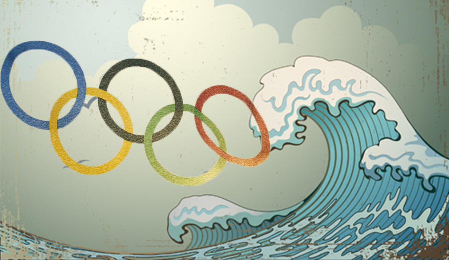 Surfing in the Olympics in Tokyo in 2020.