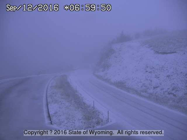 "715 AM - Chief Joseph Highway is already slick with snowfall this morning." - NOAA, Riverton, WY today