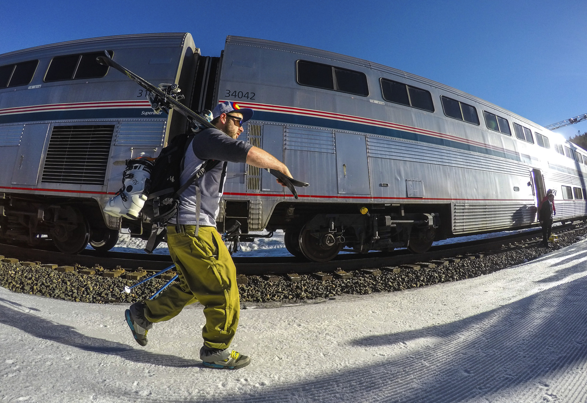 This train drops you off 60 paces from the lifts...  photo:  Winter Park Resort