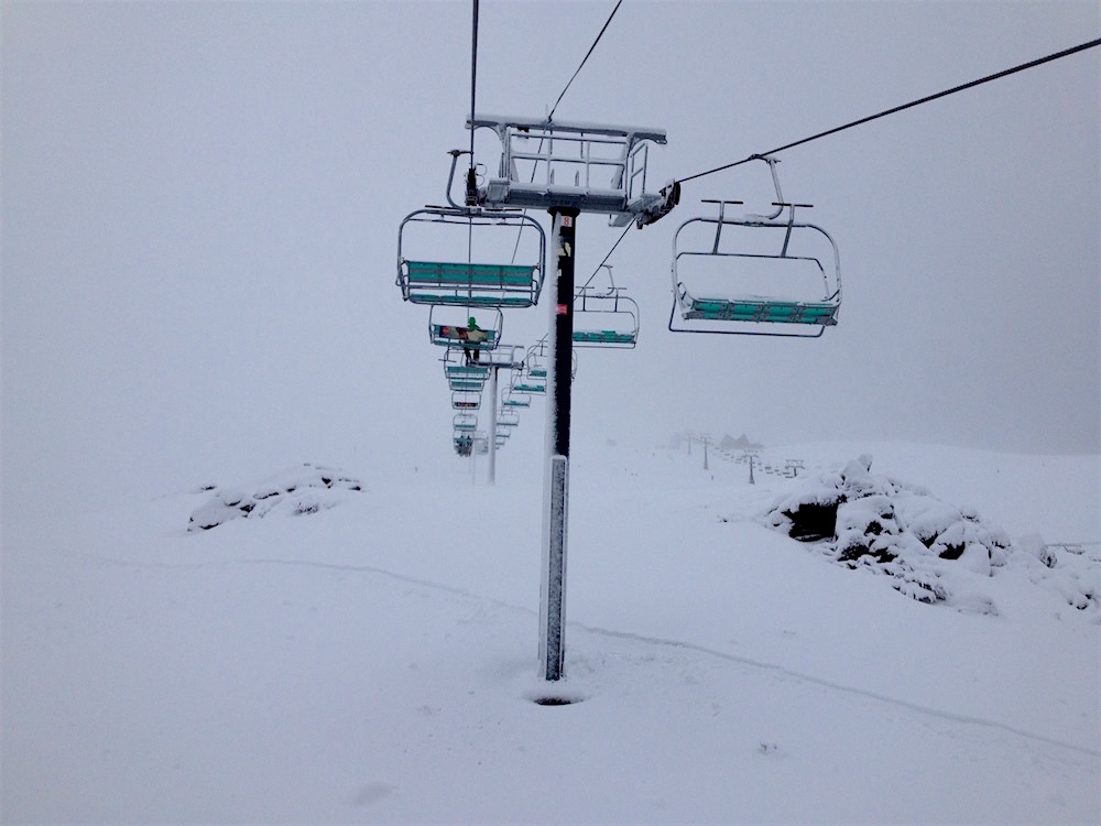 Punta Nevada chair today.  photo:  snowbrains