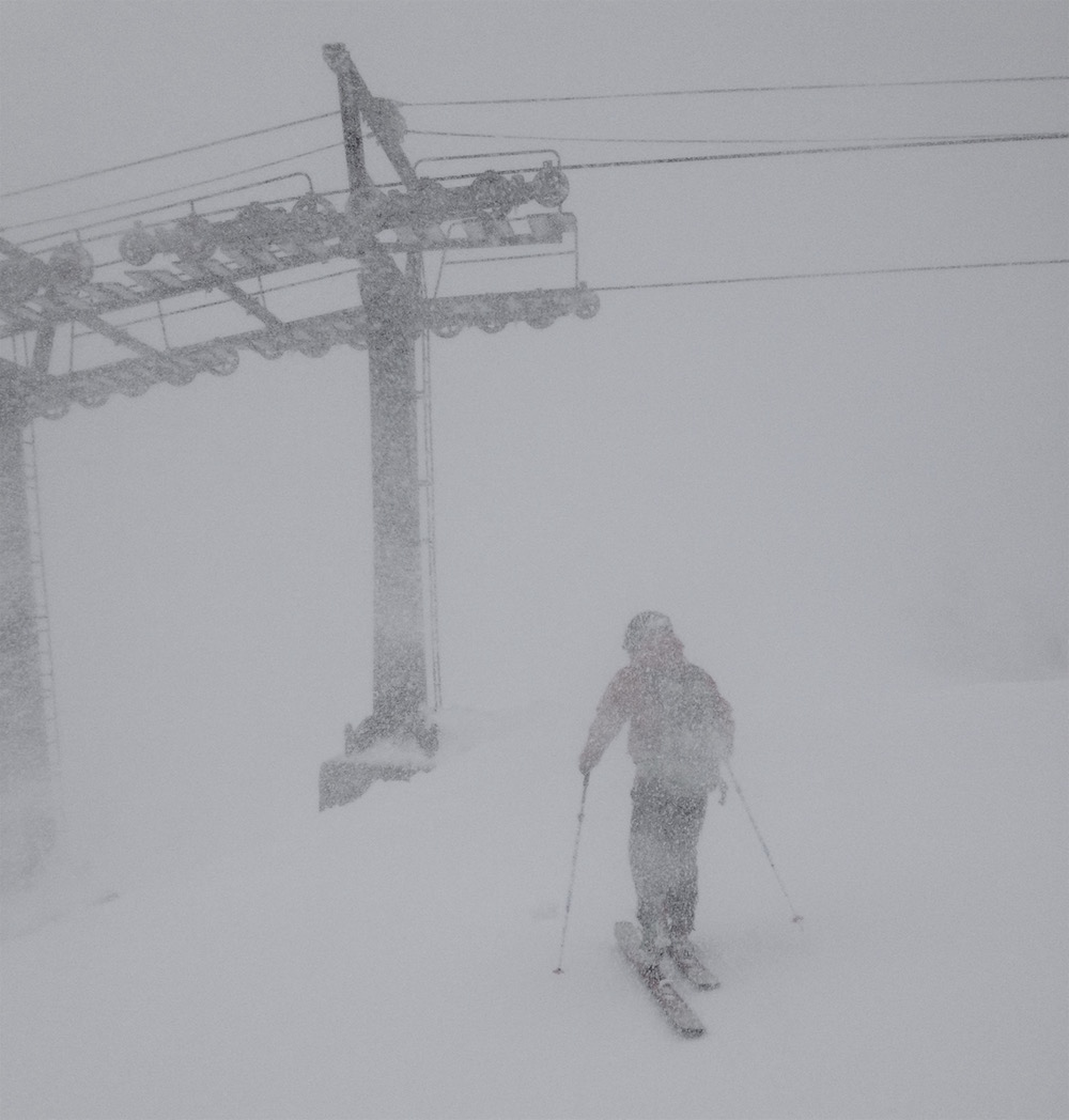 Gomez getting blown away on Nubes on Friday. photo: snowbrains