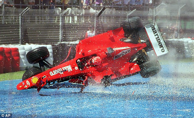 Michael Schumacher took some gnarly crashes in his F1 career.
