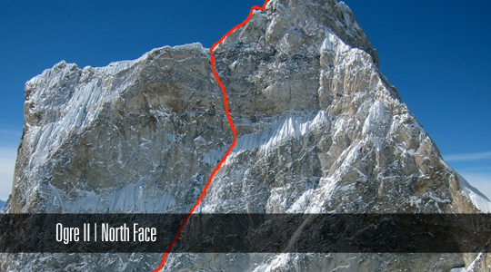 The north face of Ogre II.