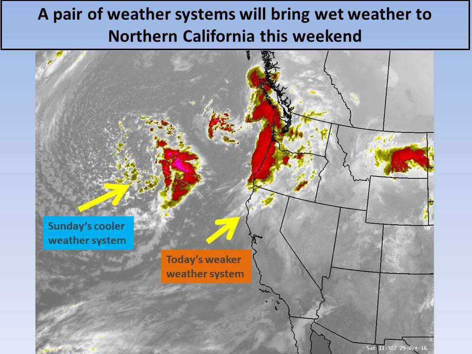 Sunday's storm will bring the snow. image: noaa, today