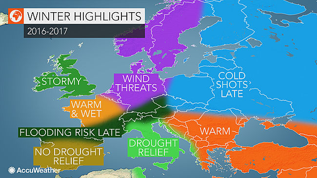 Europe winter long-term forecast