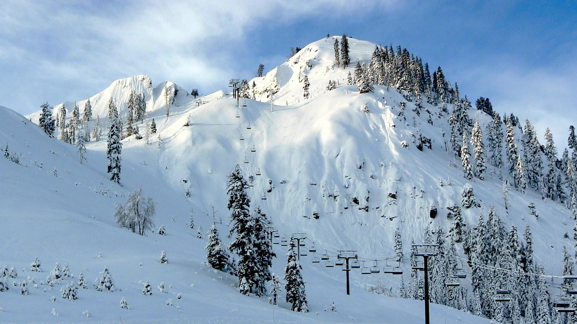 The Fingers of KT-22 at Squaw Valley, CA in March 2011. photo: snowbrains