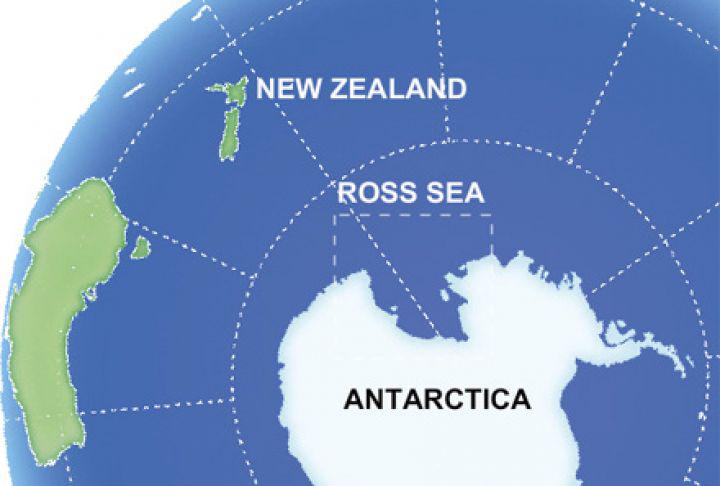 The Ross sea, a deep bay within the Southern Ocean, shown here on a larger scale. Photo: NIWA