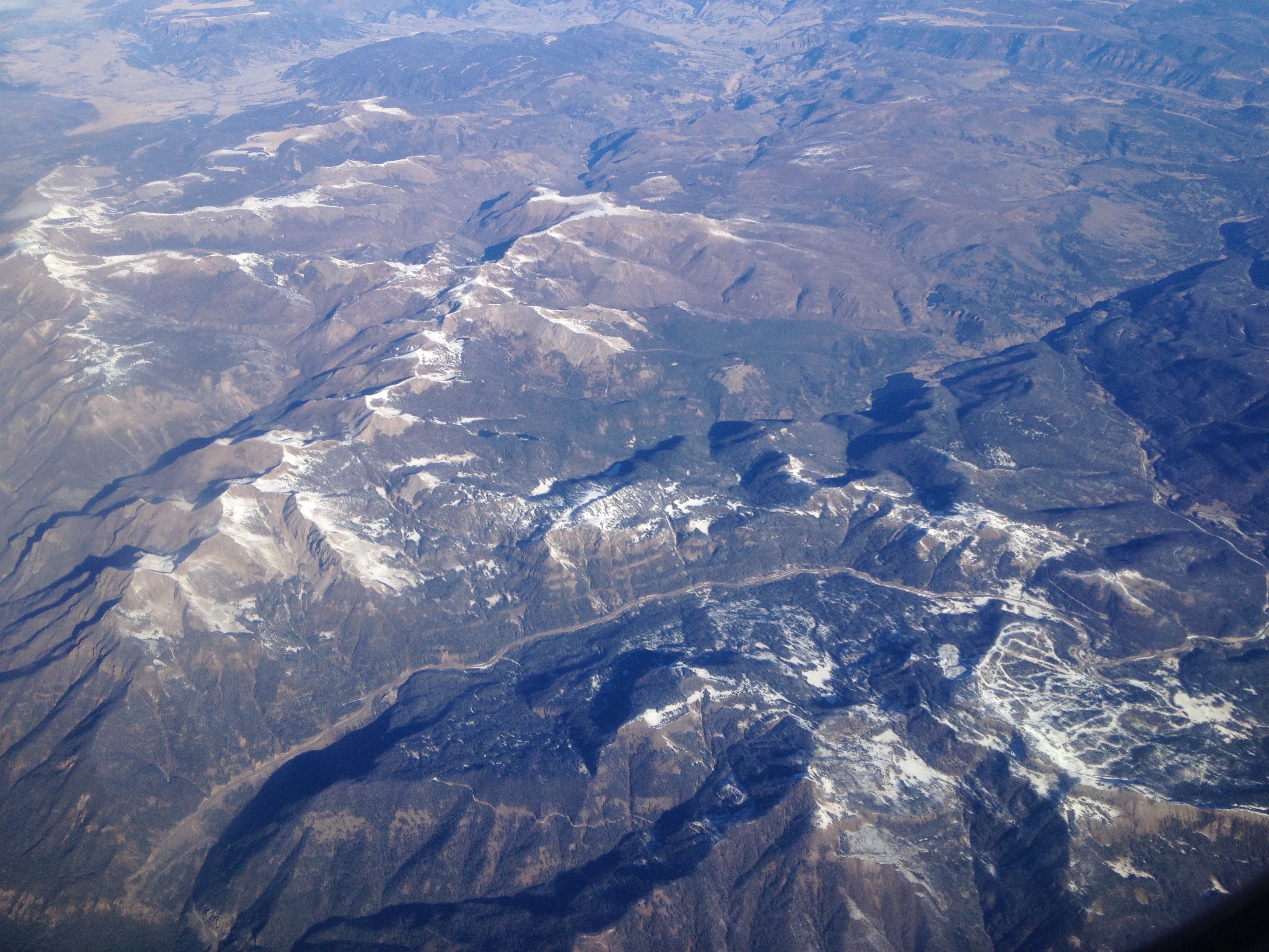Wolf Creek ski area, CO (lower right) today from the air. photo: snowbrains.com, today