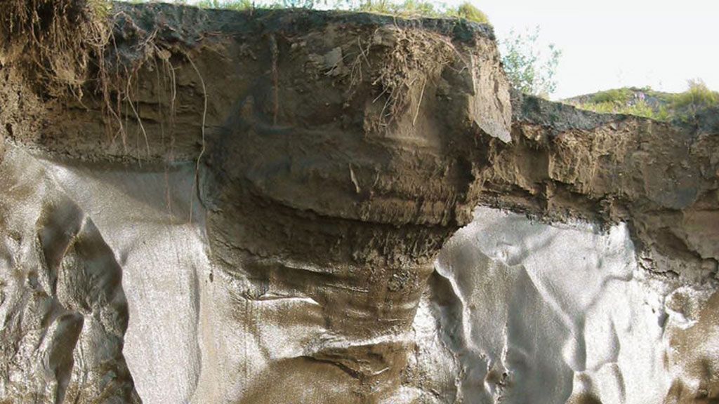 Permafrost layers in Arctic tundra. Photo: sciencepoles.org