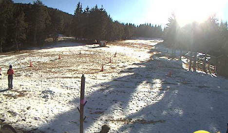 The Pyrenees resorts have also seen very little snow, as shown by this webcam image from yesterday. Photo: Capcir Resort