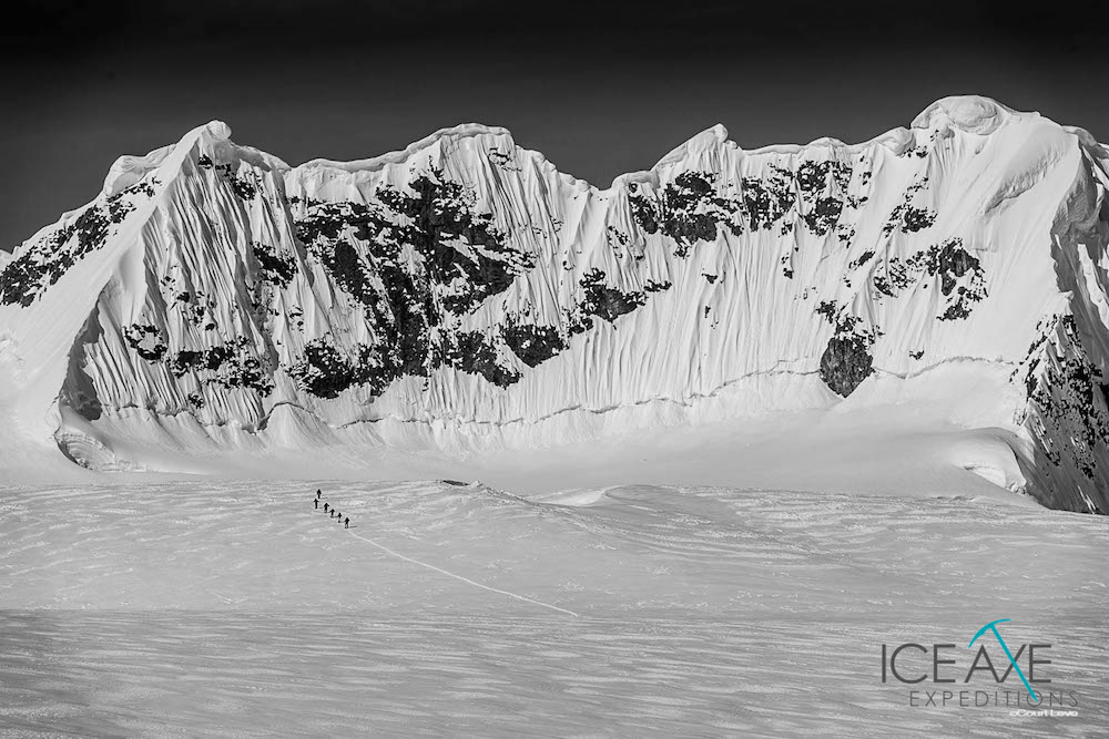 Yes, there are mountains in Antarctica. image: Court Leve/Ice Axe Expeditions