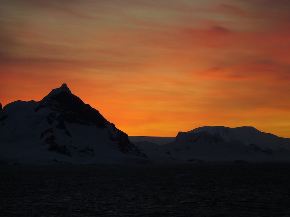 Antarctic sunset. image: miles clark
