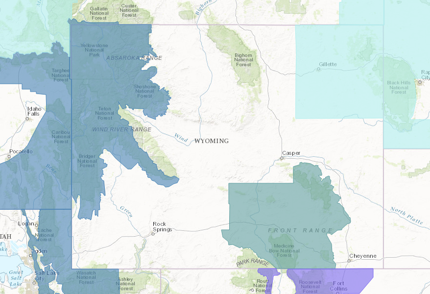 BLUE = Winter Storm Watch.  image:  noaa, today